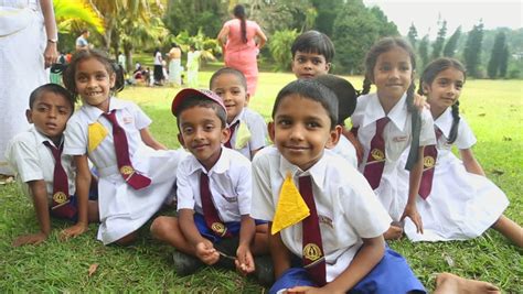 KANDY, SRI LANKA - FEBRUARY 2014: School Girls In Uniform Eating Their ...