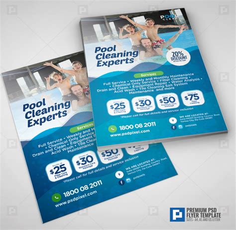 Swimming Pool Maintenance Flyer - PSDPixel