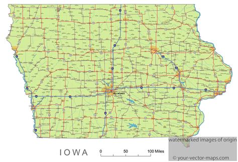 Printable Map Of Iowa - Printable Calendars AT A GLANCE