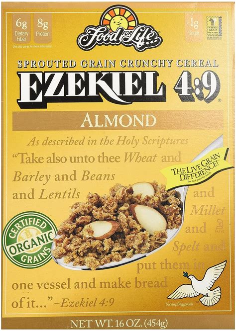 Amazon.com: Food For Life Ezekiel 4:9 Sprouted Grain Cereal Almond 16oz