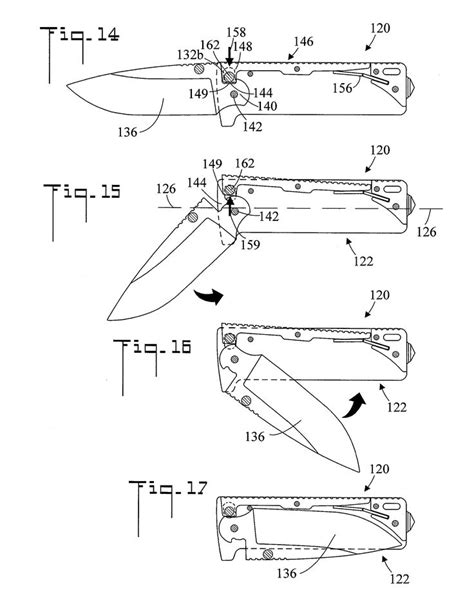 Patent US20130000129 - Locking mechanism for a folding knife | Friction folder, Knife drawing ...