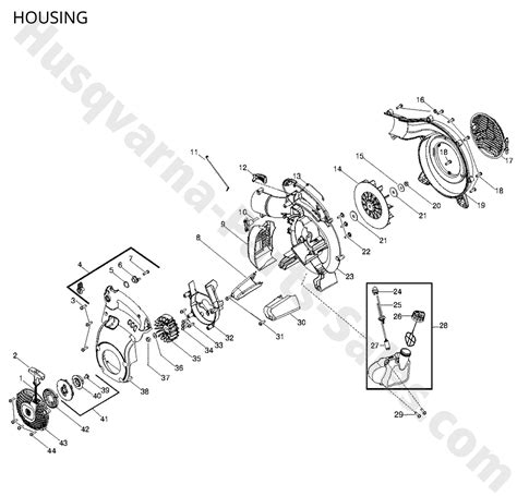 125B Husqvarna Handheld Blowers Housing parts