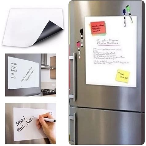 Flexible A3 Fridge Magnetic sticker White board Mini Fridge Writing Message Board For ...