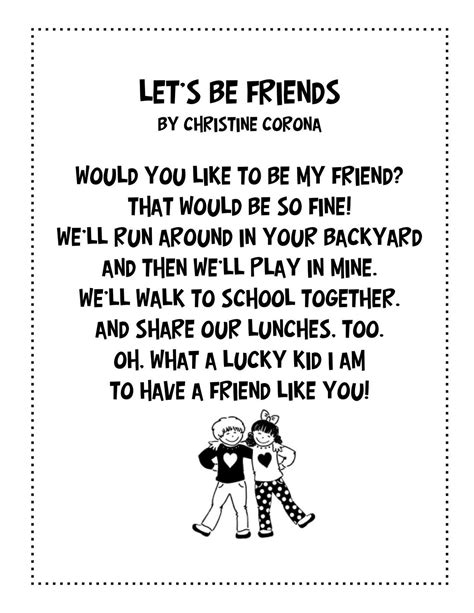 55 Best Of Friendship Poems for Kids | Poeme amitié