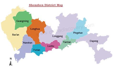 Shenzhen District Map - Bao'an, Luohu, Futian, Guangming, Longgang…