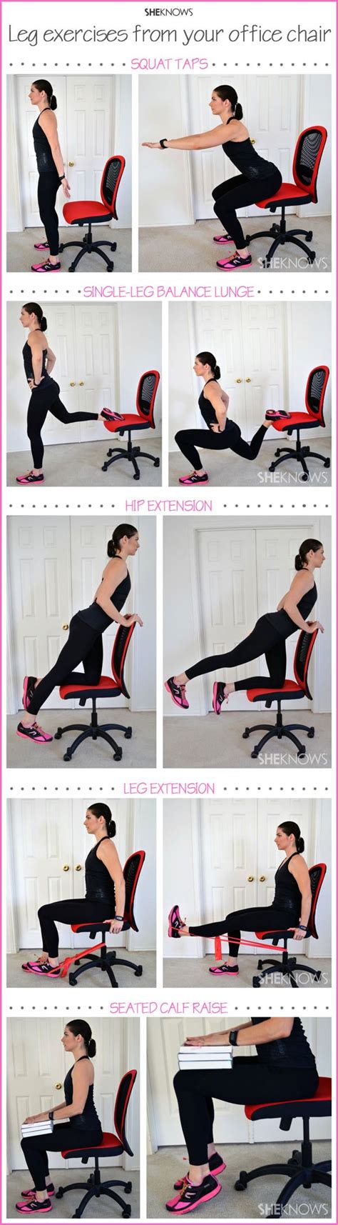 Leg Exercises To Do At Your Desk - Exercise Poster