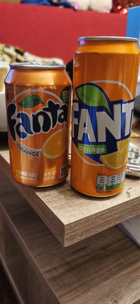 American orange Fanta VS European orange Fanta : r/Soda