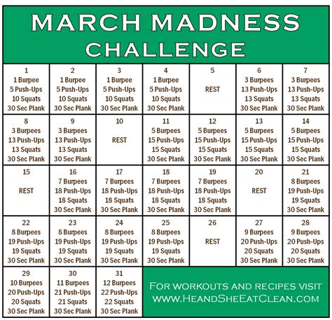 March madness fitness challenge – Artofit