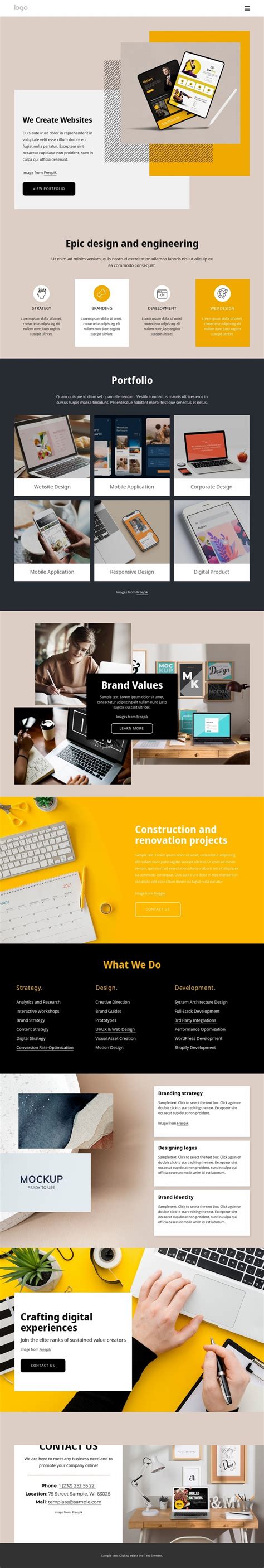 Professional web design and design Website Template