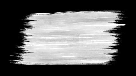 Single Paint Brush Stroke Black and White Alpha Background Texture Element Stock Image - Image ...