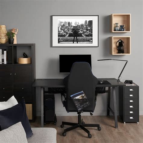 UTESPELARE / HELMER Desk, chair and drawer unit, black - IKEA CA | Desk ...