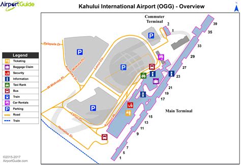 Kahului - Kahului (OGG) Airport Terminal Map - Overview Kahului Airport, Airport Guide, Airports ...