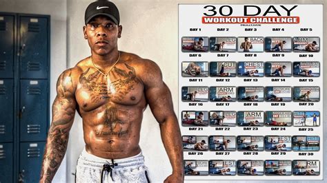 30 DAY AT HOME WORKOUT CHALLENGE (NO EQUIPMENT) - YouTube