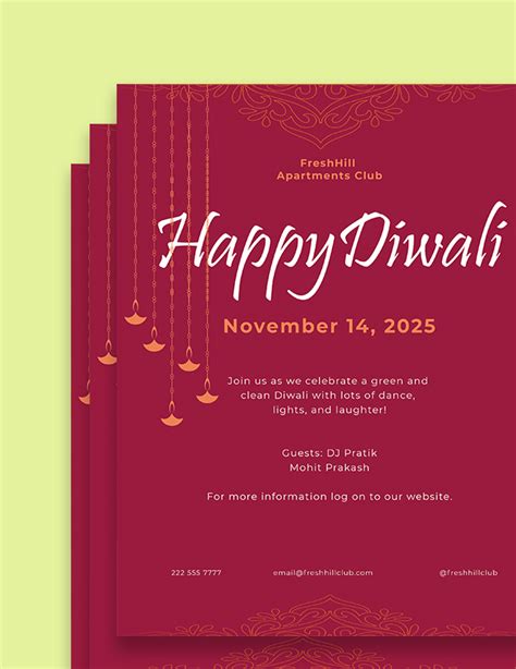 Diwali Flyer Template in PSD, Illustrator - Download | Template.net