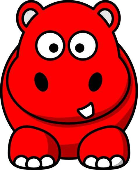 Red Hippo Clip Art at Clker.com - vector clip art online, royalty free ...