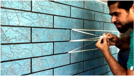 Texture wall crack design | Brick easy texture design | metallic blue ...