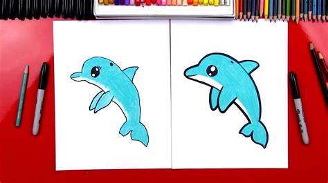 Jumping Dolphin Drawing Dolphin Paradise Dolphins Jumping Paintings By ...