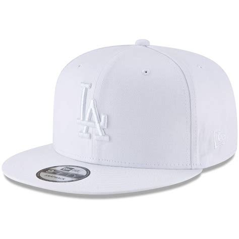 Men's New Era White Los Angeles Dodgers Basic 9FIFTY Adjustable Snapback Hat Snapback Hats Men ...