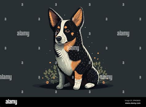 Dog folk art style vector illustration Stock Vector Image & Art - Alamy