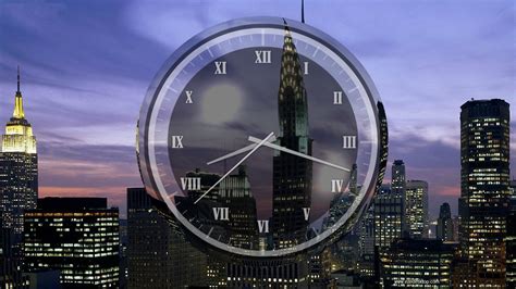 Windows 10 Analog Clock Screensaver - New York Clock Screensaver - Windows10Screensavers.net