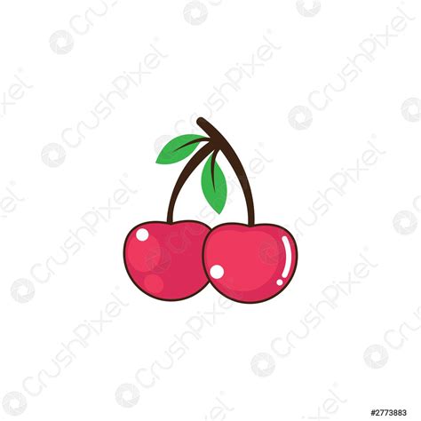 Cherry logo vector icon - stock vector 2773883 | Crushpixel