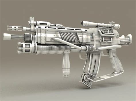 Sci-fi Sniper Rifle Free 3d Model - .Max - Open3dModel 35037