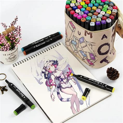 TouchMark 30 Colors Art Markers Set Dual Head Artist Anime Drawing Marker Painting Design Pen ...