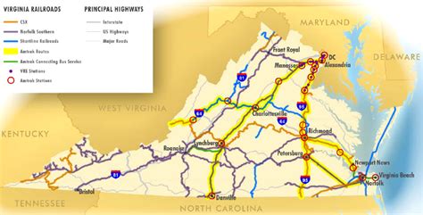 Amtrak Stations In Virginia Map - Map