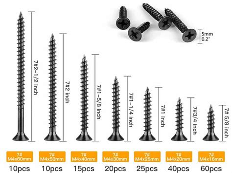 Drywall Screw Sizes Chart