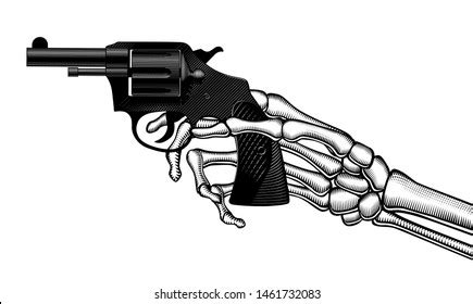 Skeleton Hand Holding Gun