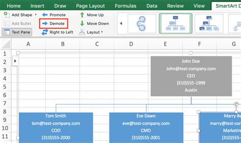 How to Build Org Charts in Excel + Templates • Pingboard