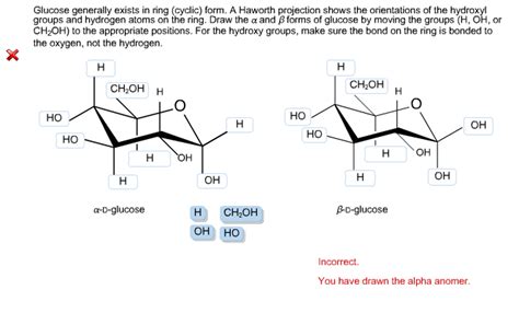 Solved: Glucose Generally Exists In Ring (cyclic) Form. A ... | Chegg.com