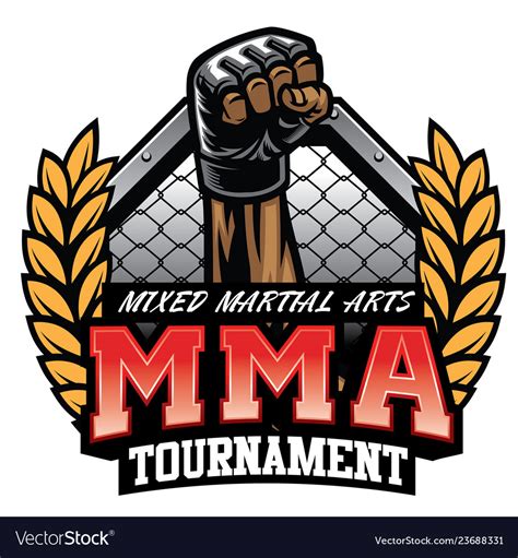 Mma badge design Royalty Free Vector Image - VectorStock