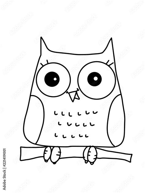 cute owl characters cartoon and line drawing Stock Illustration | Adobe ...