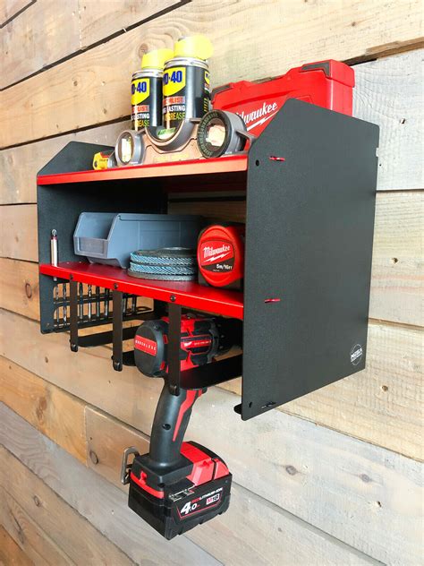 MegaMaxx Milwaukee Red Drill Driver Battery Tool Rack Storage Workshop Organiser | eBay