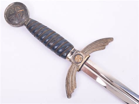 WW2 German Luftwaffe Officers Dress Sword, fine untouched example of the early nickel silver type