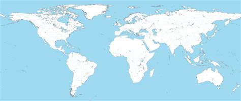 World blank map with rivers by DinoSpain on DeviantArt