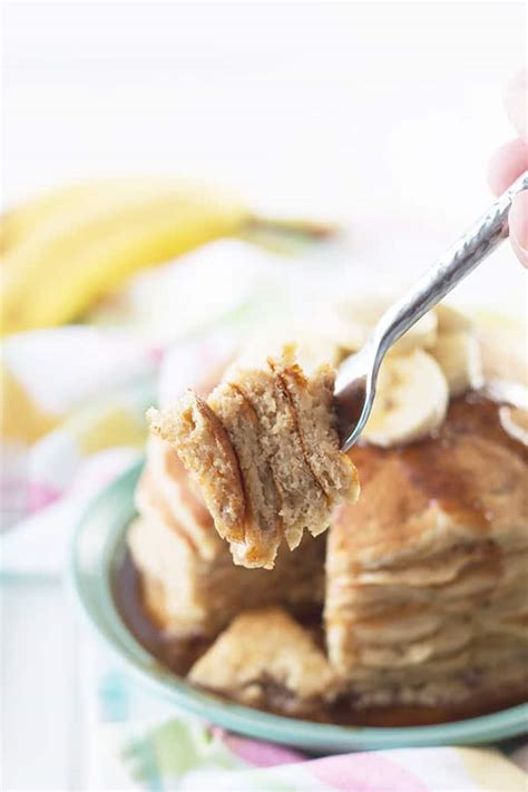 Banana Pancakes with Cinnamon Caramel Syrup - Countryside Cravings