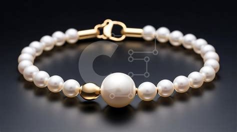 Elegant Gold-plated Pearl Bracelet for Special Occasions stock photo ...