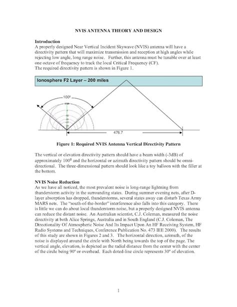 (PDF) NVIS ANTENNA THEORY AND DESIGN - QSL.net · NVIS ANTENNA THEORY ...