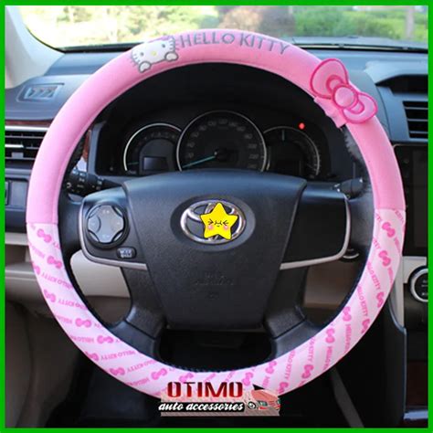 Aliexpress.com : Buy Car Styling Hello Kitty Car Steering Wheel Cover ...