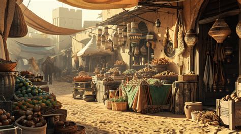 Ramadan Middle East Market Desert Environment Background, Ramadan 3d, Happy Ramadan, Eid ...