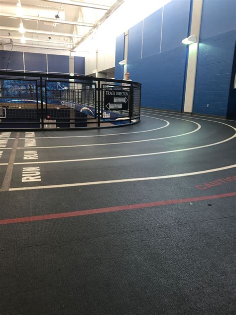 This is the part of the indoor track if you are in the mood of getting off a machine and running ...