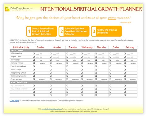 Get Free Intentional Spiritual Growth Planner