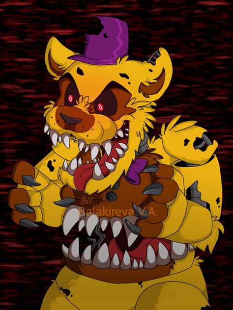 Nightmare Fredbear by BalakirevaVA on DeviantArt