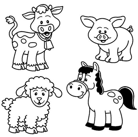 Farm Animals Coloring Sheets | Farm animal coloring pages, Animal coloring pages, Baby farm animals