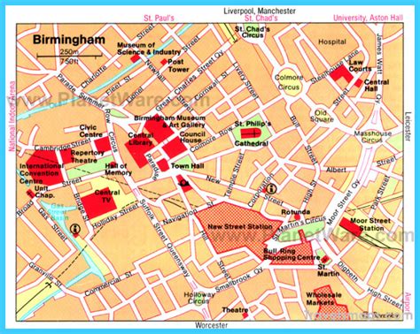 Map of Birmingham - TravelsMaps.Com