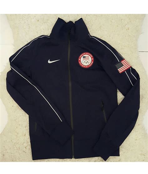 Blue Fleece Nike US Olympic Team Jacket - Jackets Expert