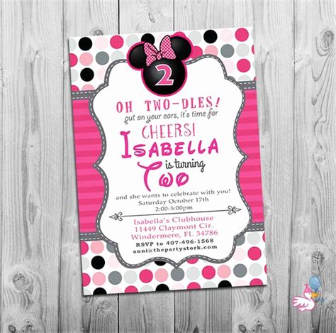 Minnie Mouse Invitation Wording - Collegio Sanlorenzo Template