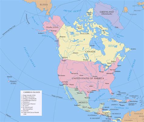 Large detailed political map of North America with capitals | North America | Mapsland | Maps of ...